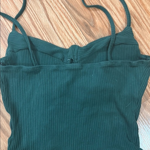 Green Ribbed Bustier Top - Picture 4 of 6